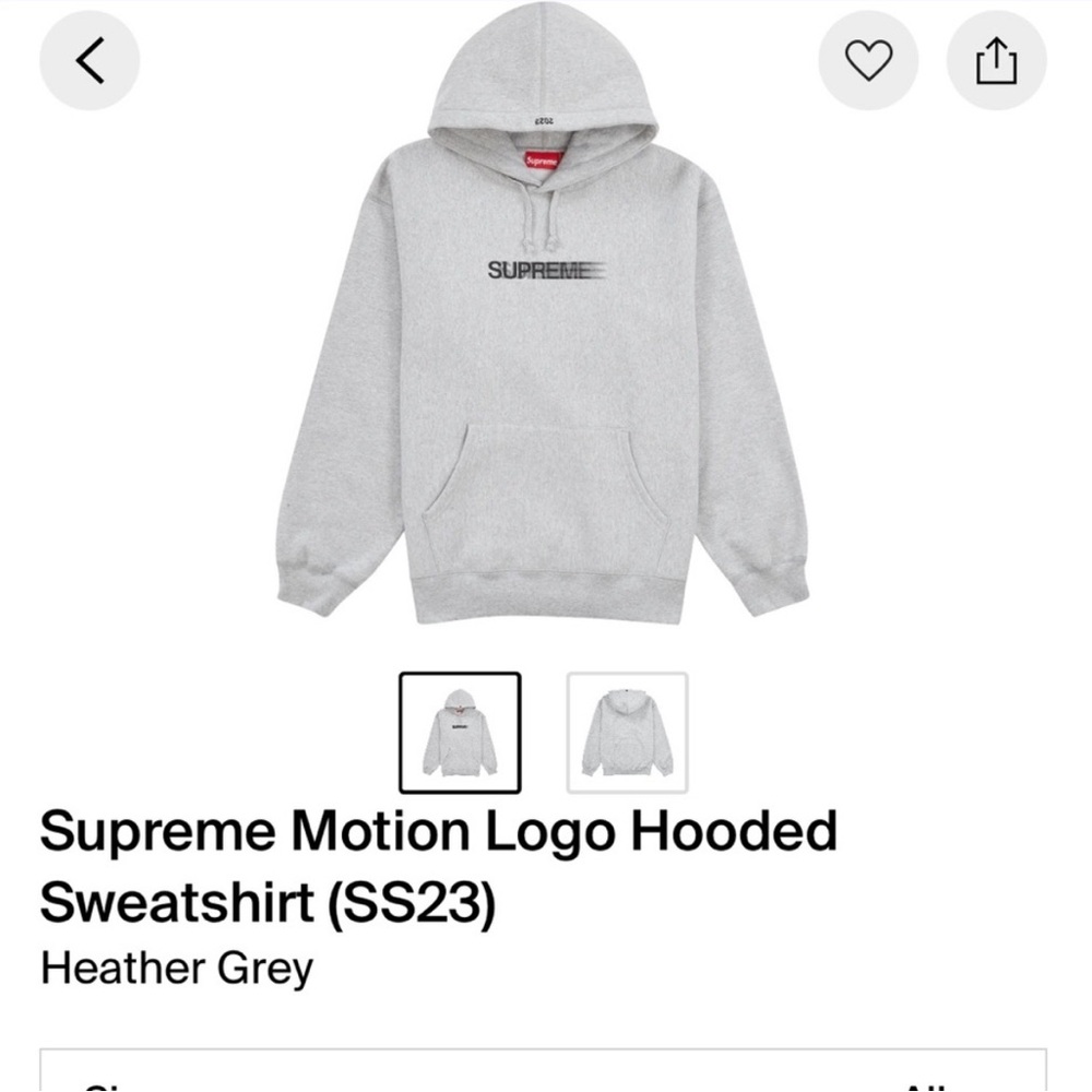 Supreme Motion logo Hooded Sweatshirt(SS23